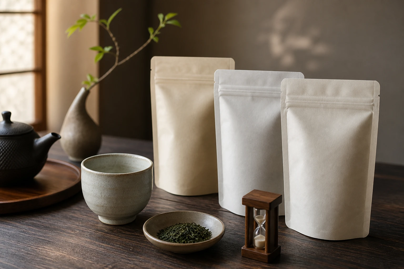 An unbranded curated subscription selection on a light table